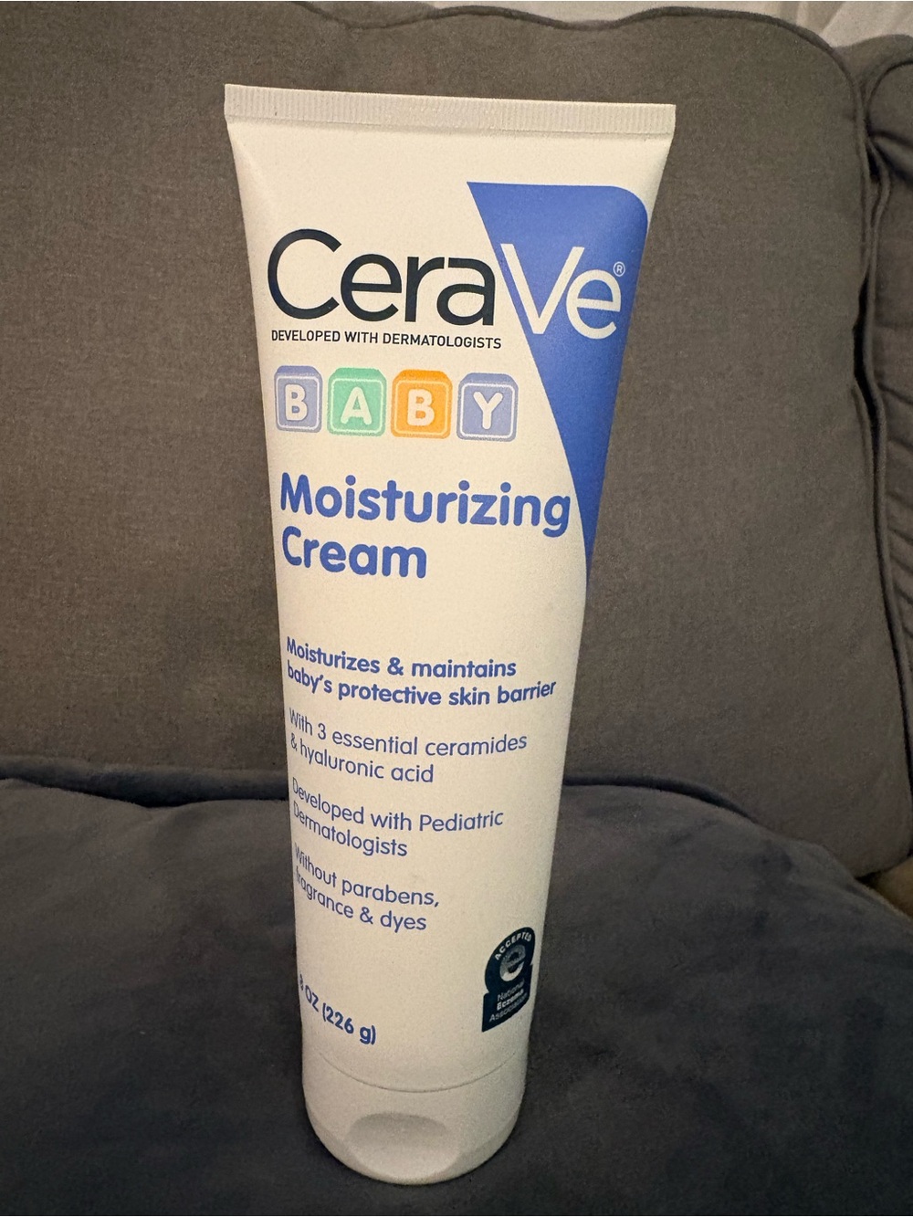 rave Baby Moisturizing Cream - White and Blue with Yellow Accent